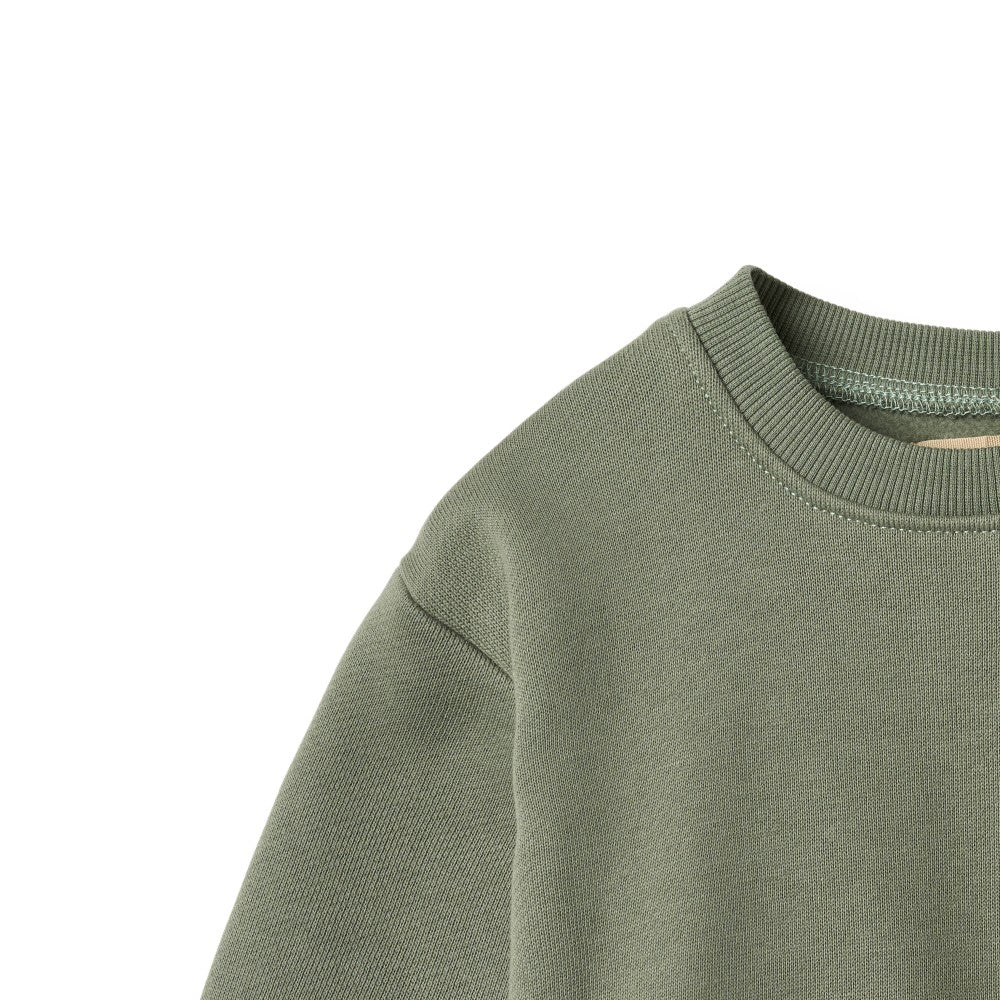 top l/s mini logo sweatshirt - dusty green