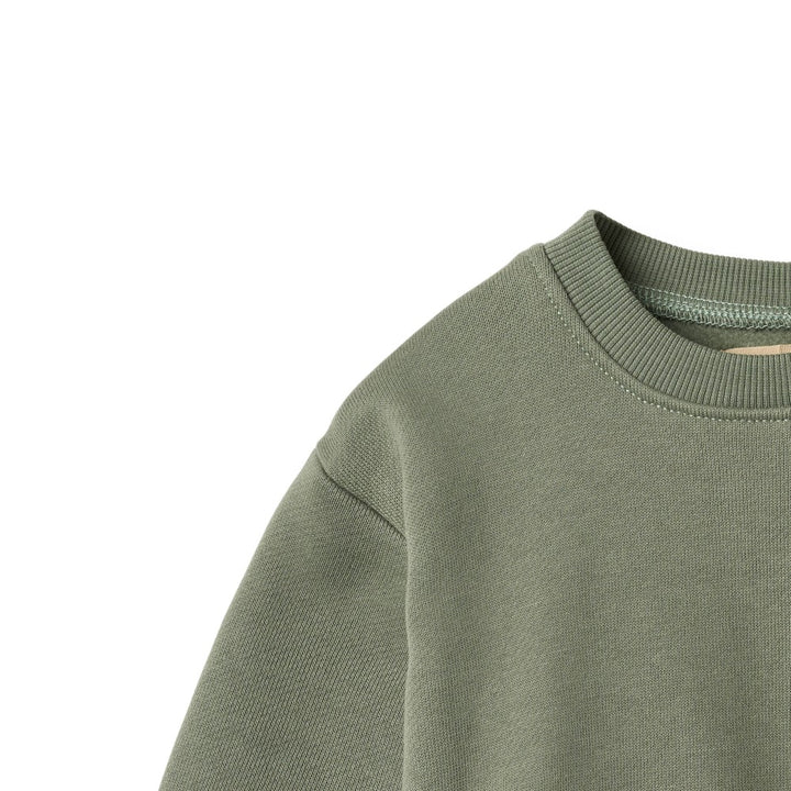 top l/s mini logo sweatshirt - dusty green