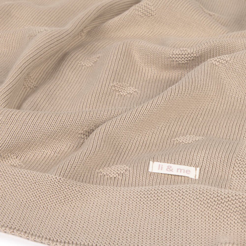 blanket dotted knit - cream