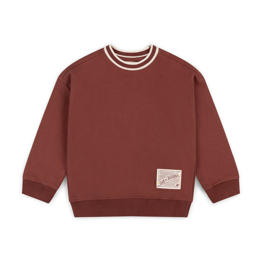top l/s clube de baseball sweatshirt - deep clay