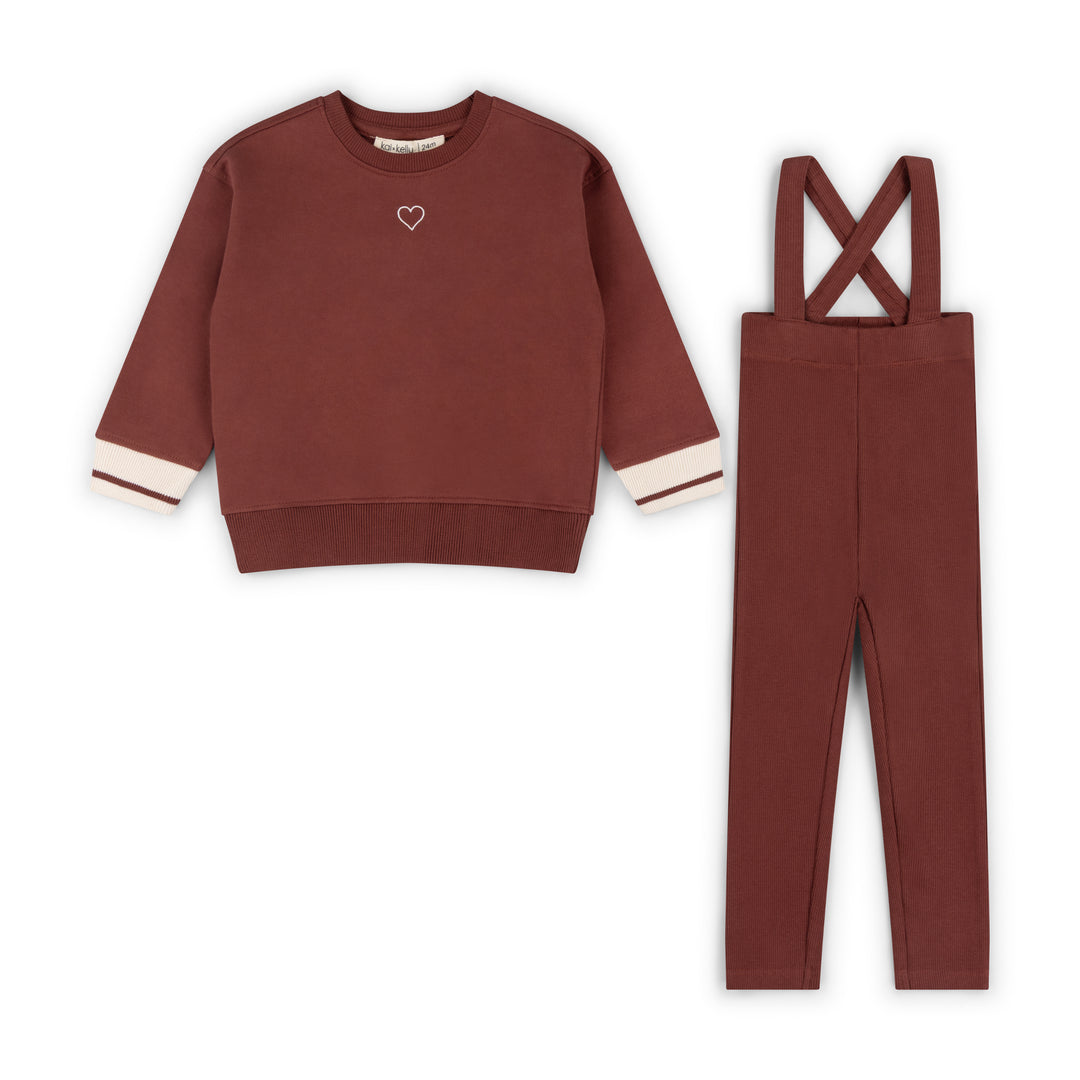 set outfit clube de baseball overall - deep clay