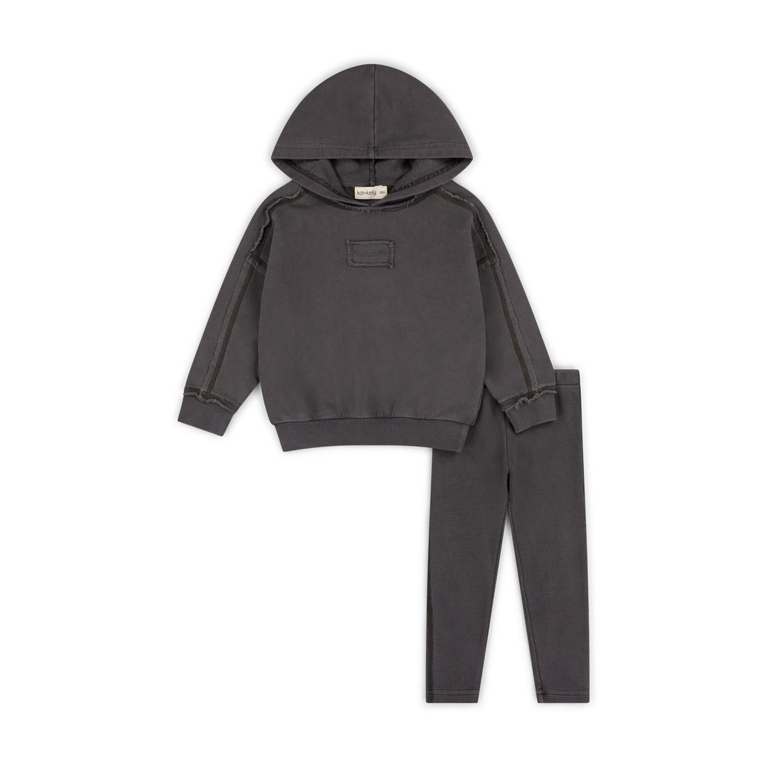 set outfit quiet comfort hooded - gunmetal