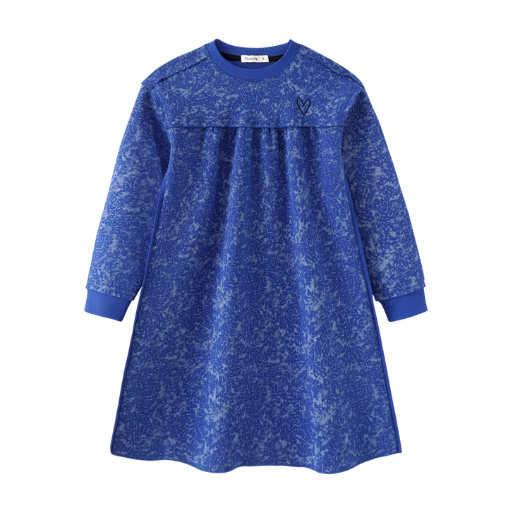 dress high waisted drop shoulder - royal blue