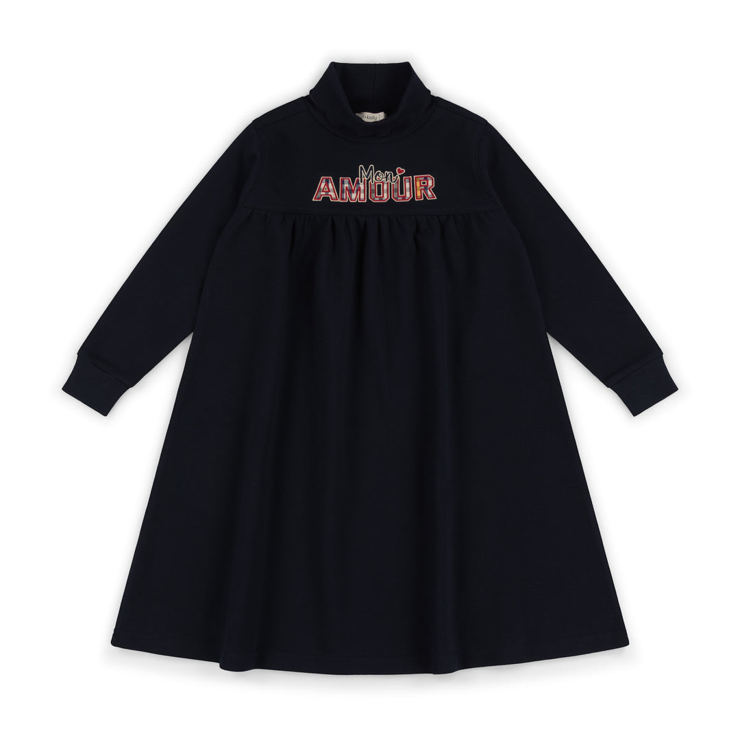 dress mon amour turtleneck - navy