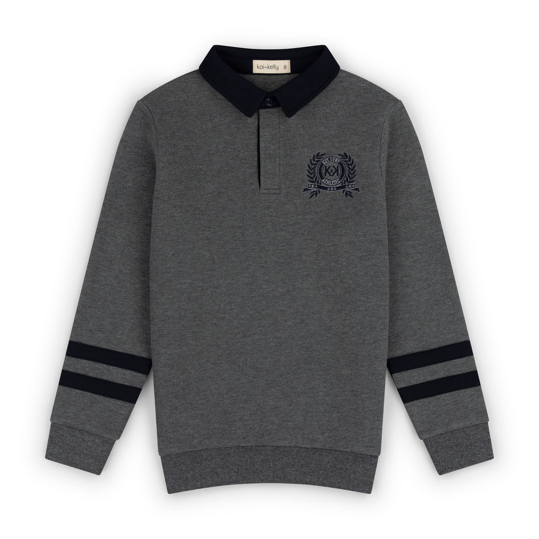 polo l/s the prep edit - melange grey