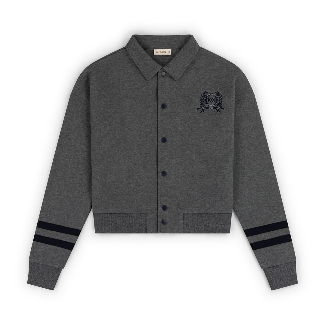 top l/s the prep edit - melange grey