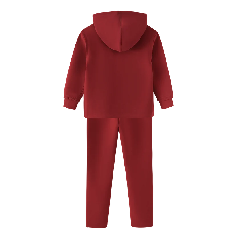set outfit washed tracksuit - burgundy