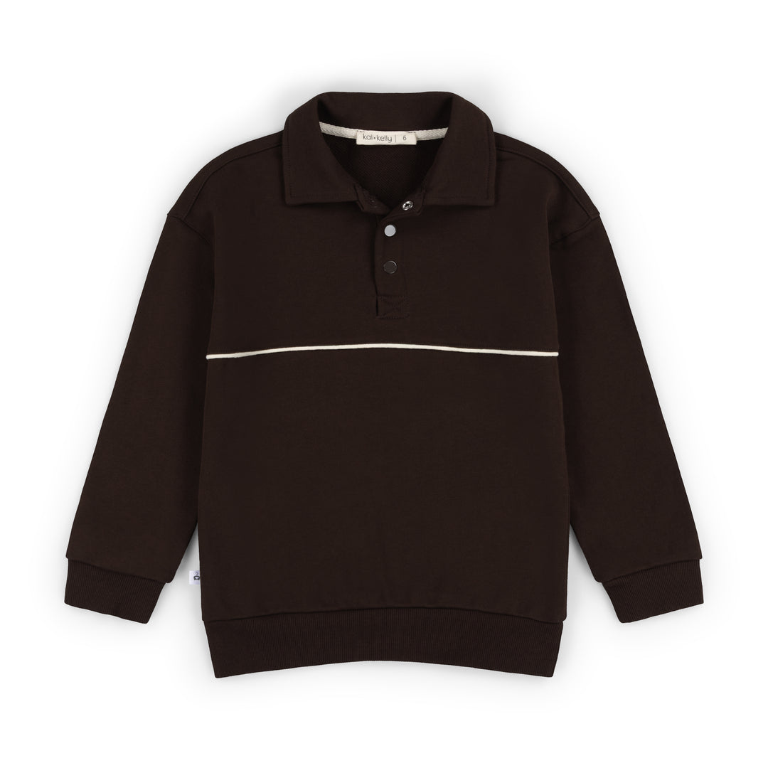 polo l/s track and field - cocoa