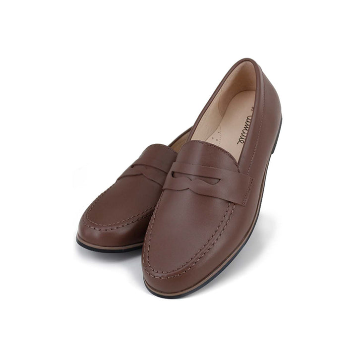 shoes ecolier leather loafers - cocoa brown leather