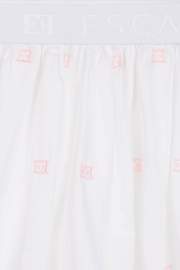 skirt embroidered mini logo print - bright white-001