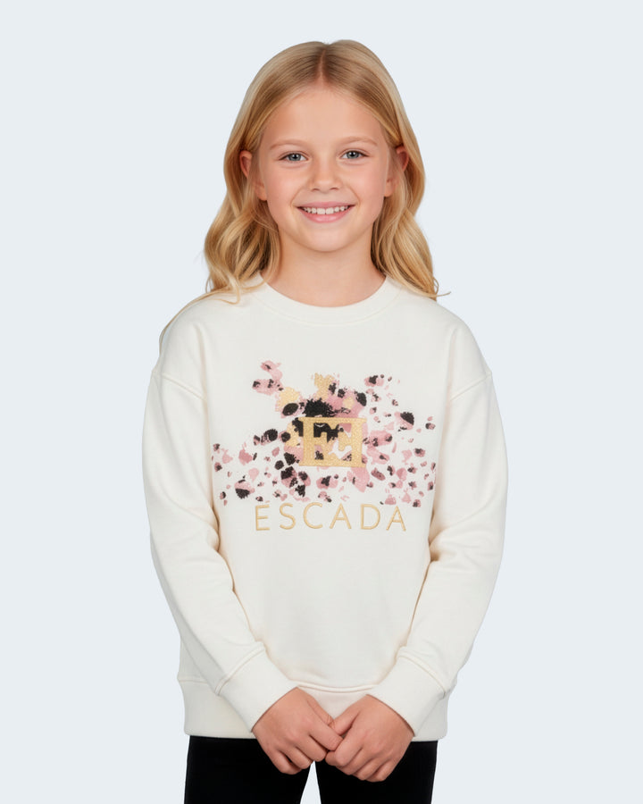 top l/s color splash logo sweatshirt - natural-358