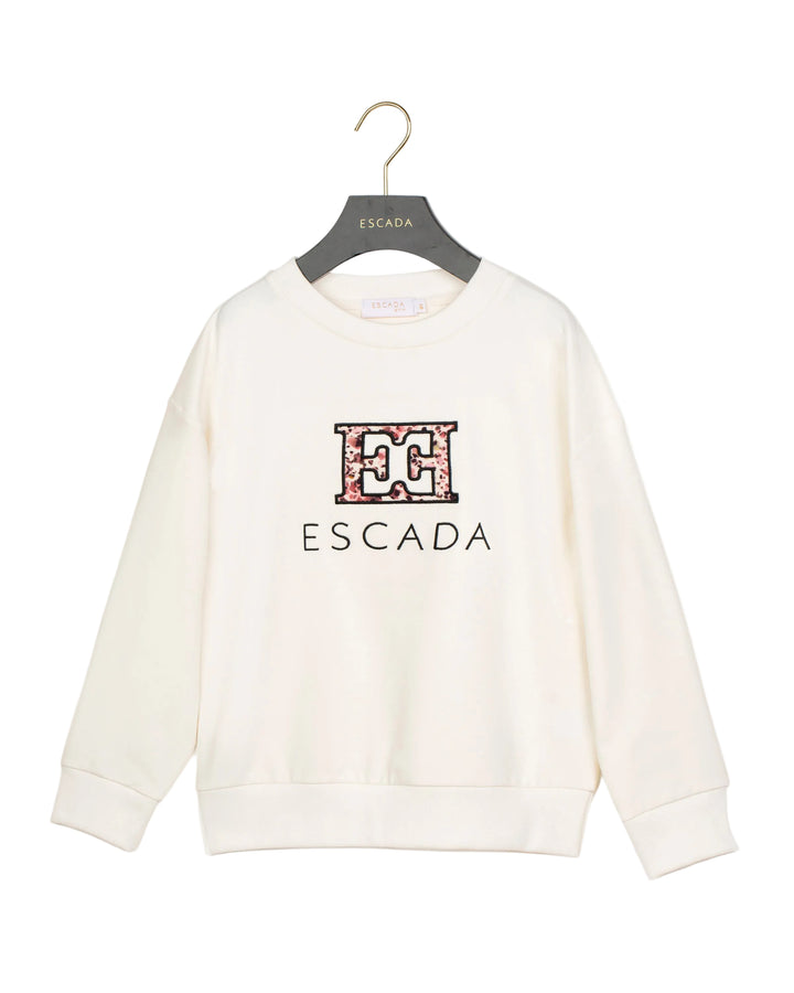 top l/s design logo sweatshirt - lambs wool-302