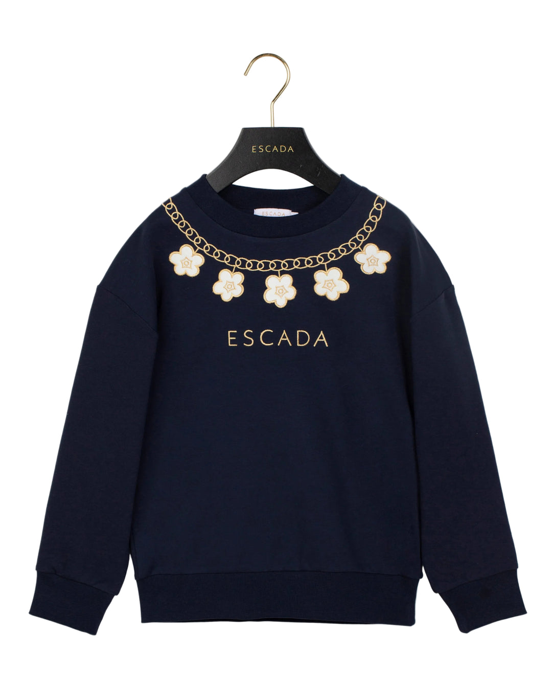 top l/s charm necklace logo sweatshirt - navy blazer-776