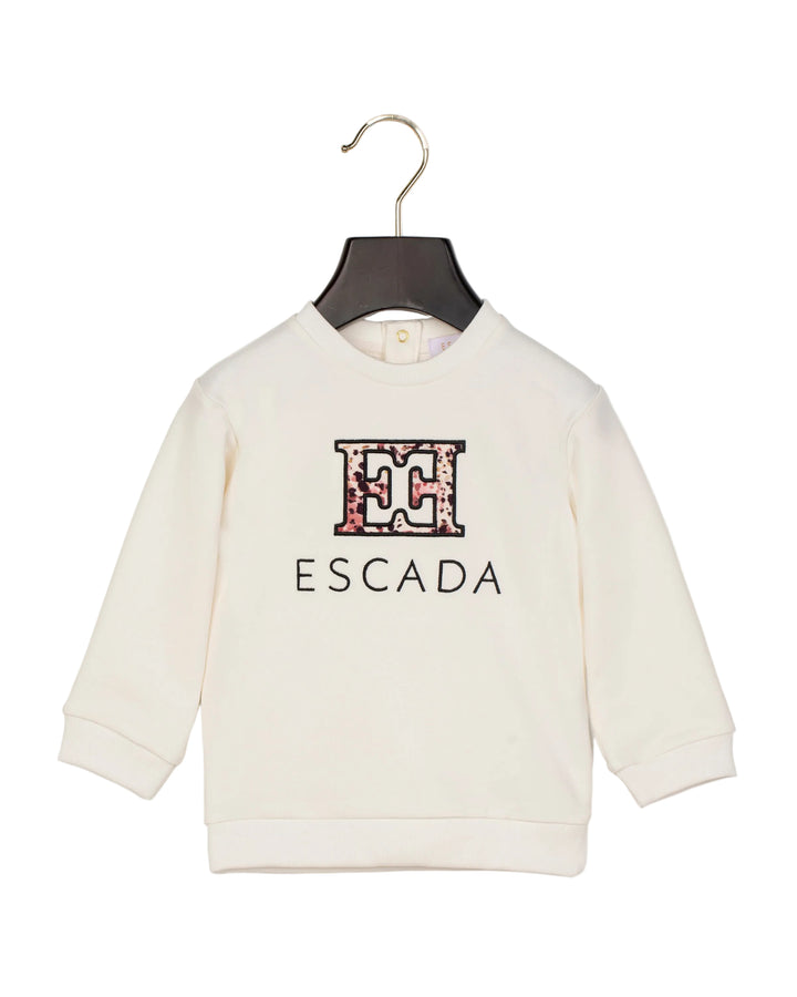 top l/s design logo sweatshirt - lambs wool-302