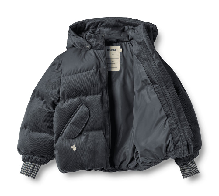 coat corduroy puffer - navy