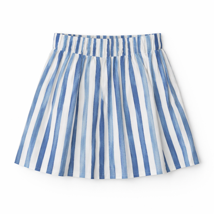 skirt pleated stripe - blue