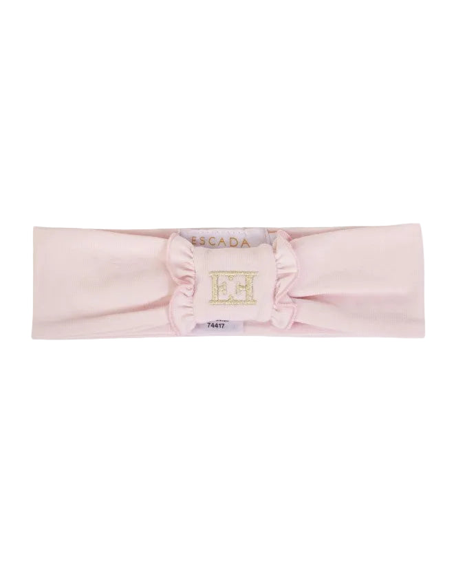 baby band embroidered logo knot - mauve morn-816