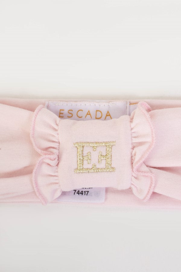 baby band embroidered logo knot - mauve morn-816