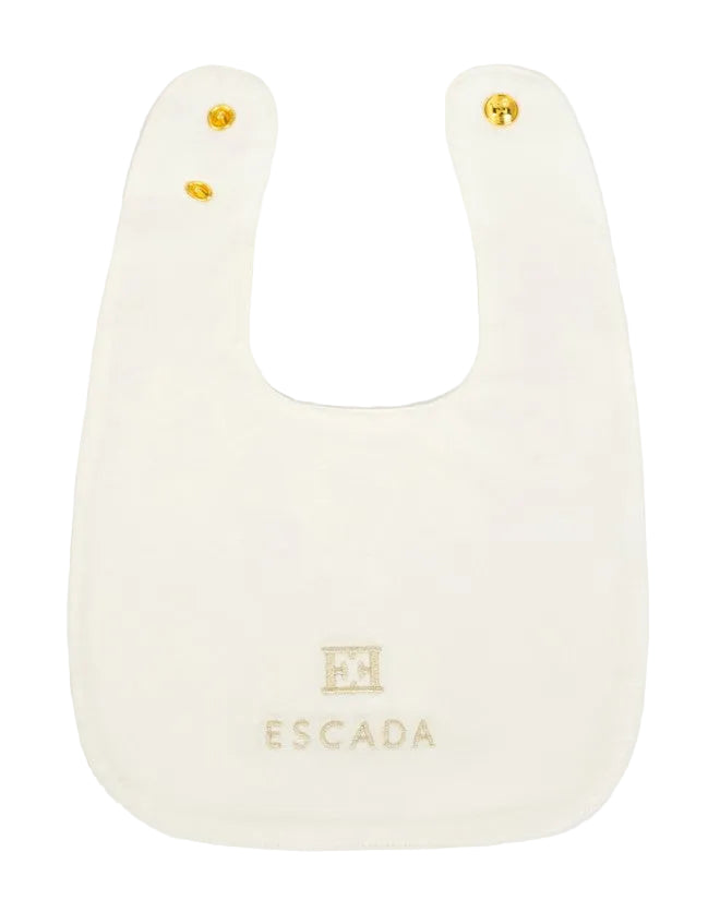bib embroidered logo square - snow white-012