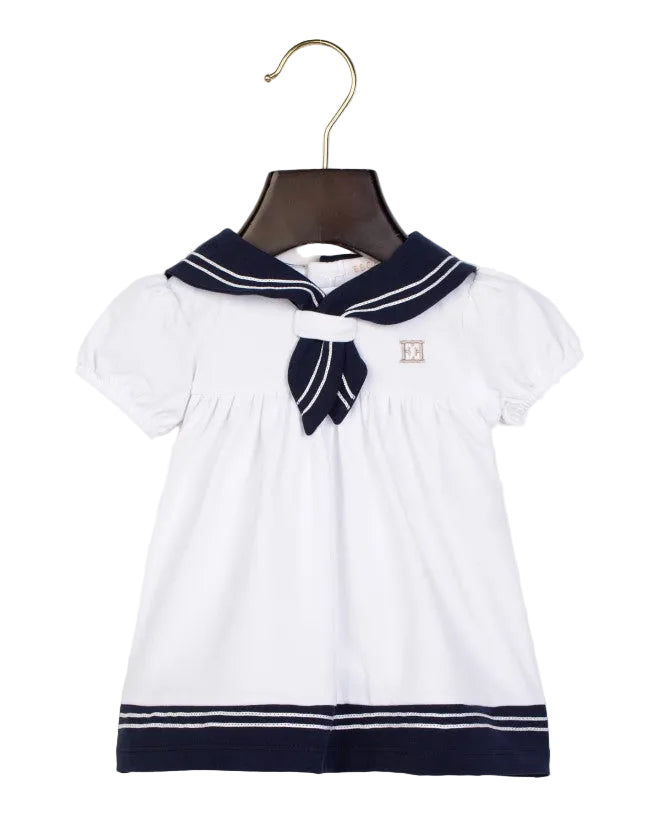 set outfit sailor style dress and bloomers - navy-776