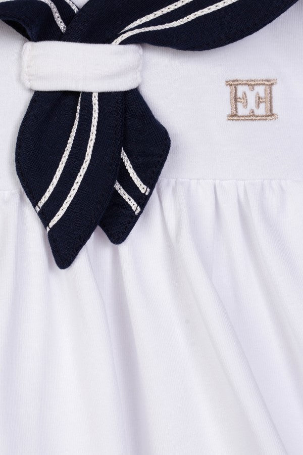 set outfit sailor style dress and bloomers - navy-776