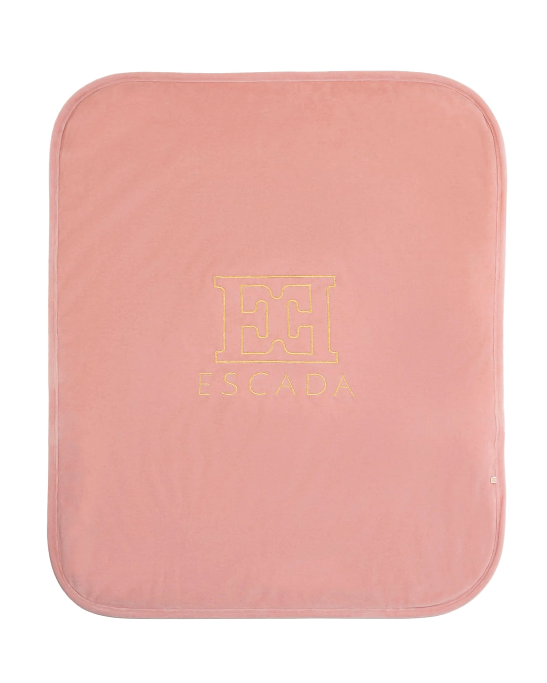 blanket velour gold detail - bridal rose-859