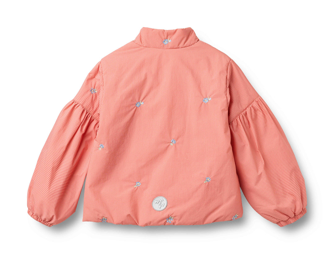 jacket lightweight checkered puffer - red check