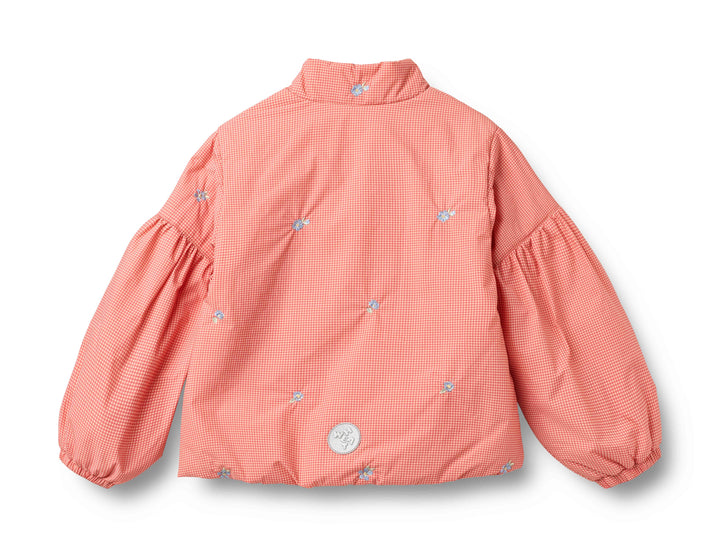 jacket lightweight checkered puffer - red check