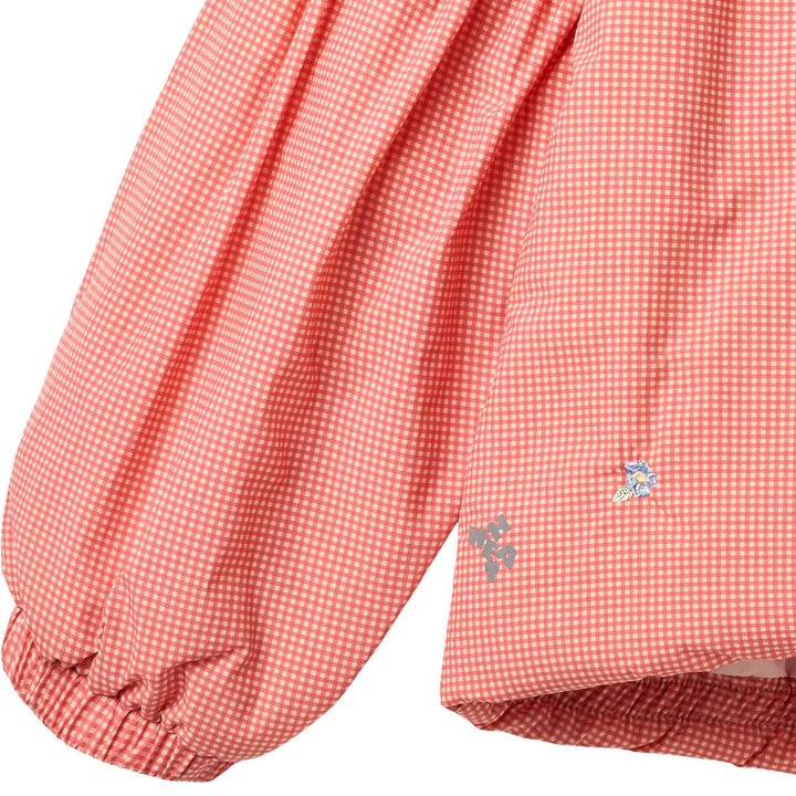 jacket lightweight checkered puffer - red check
