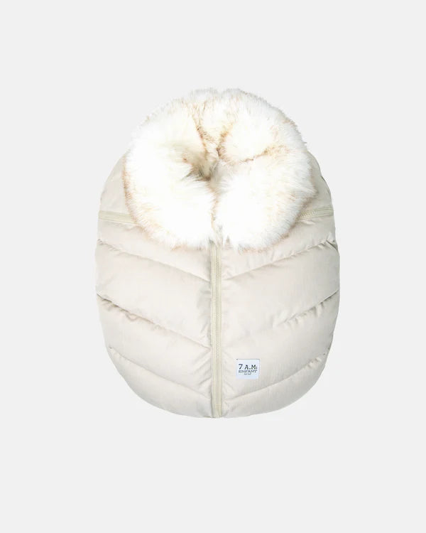 car seat liner cocoon tundra - white fur/beige heat