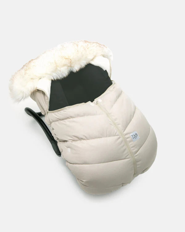 car seat liner cocoon tundra - white fur/beige heat