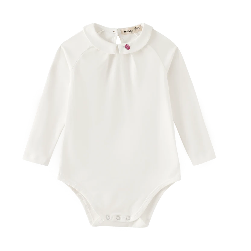 onesie with collar - white