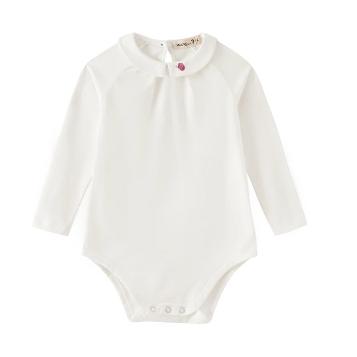 onesie with collar - white