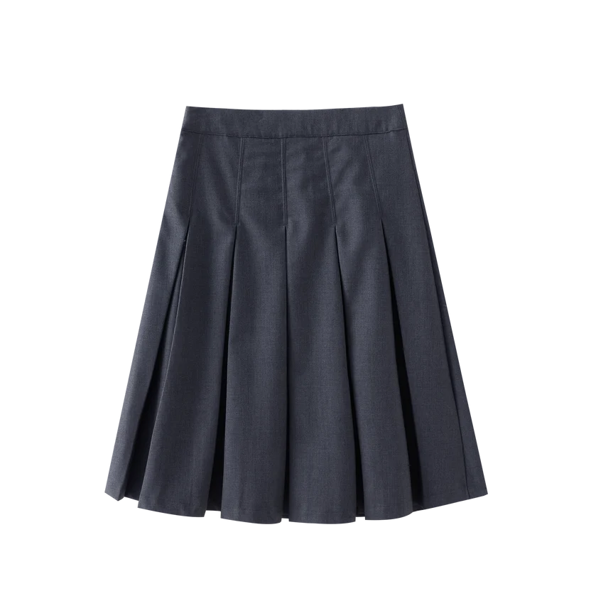 skirt classic pleated - grey