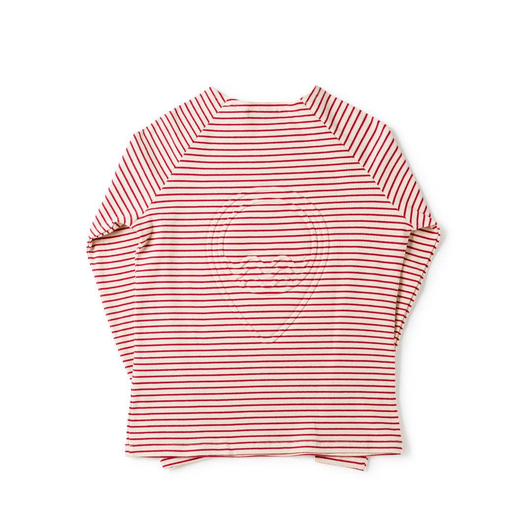 tee 3/4 stripe - cherry