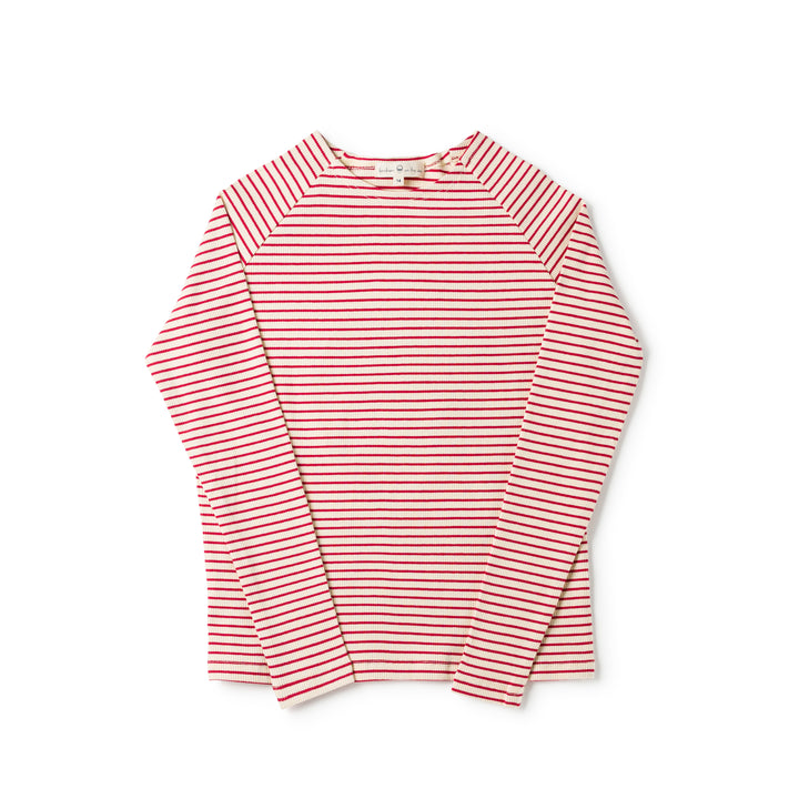 tee 3/4 stripe - cherry