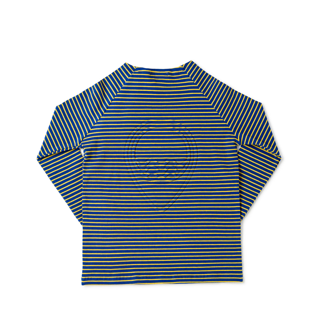 tee 3/4 stripe - electric blue/yellow
