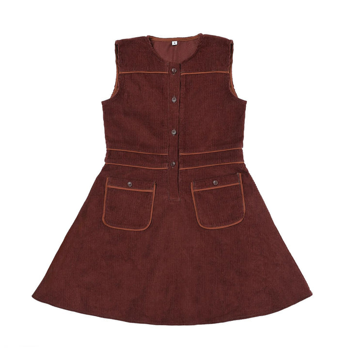 dress corduroy - burgundy