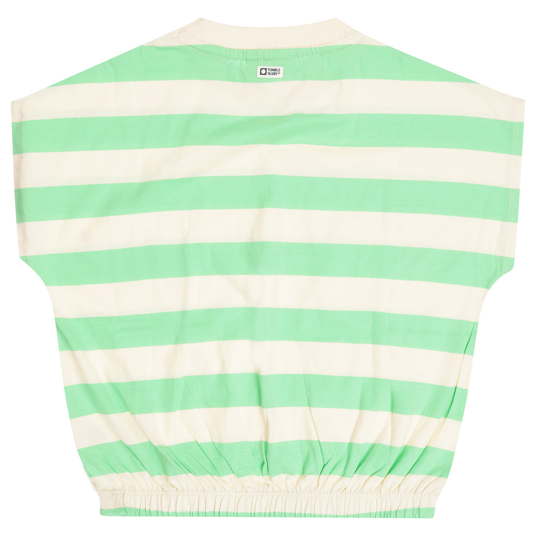 top s/s striped drawstring sweatshirt - spring bouquet