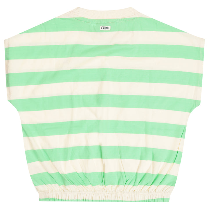 top s/s striped drawstring sweatshirt - spring bouquet