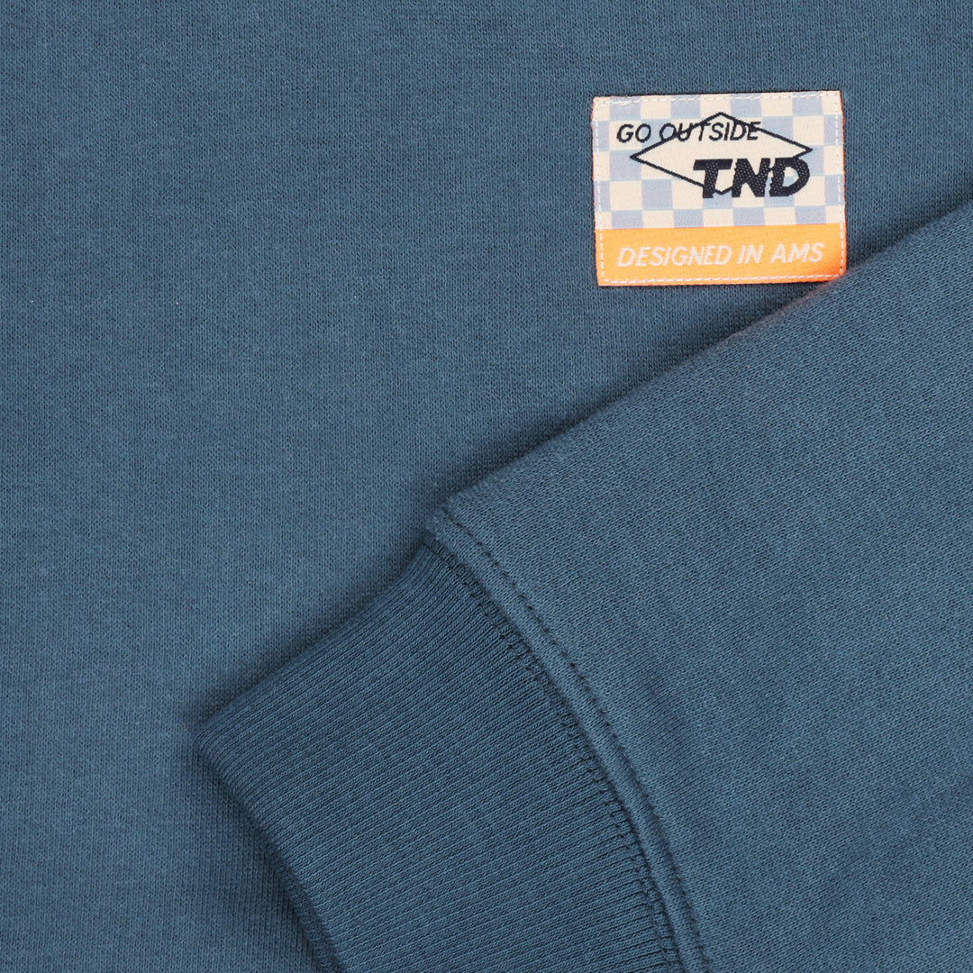 top l/s label sweatshirt - blue wing teal