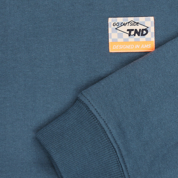 top l/s label sweatshirt - blue wing teal
