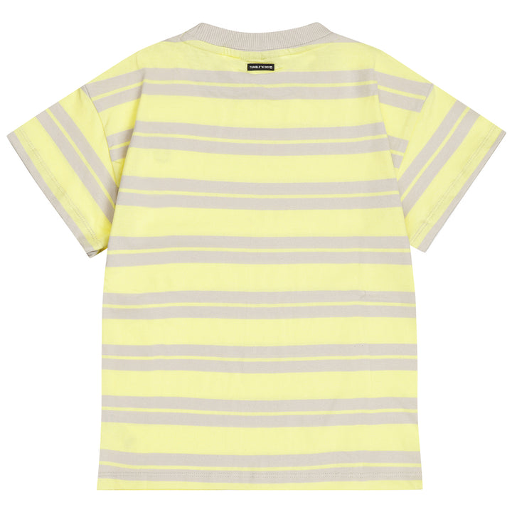 tee s/s double stripe mini patch - limelight