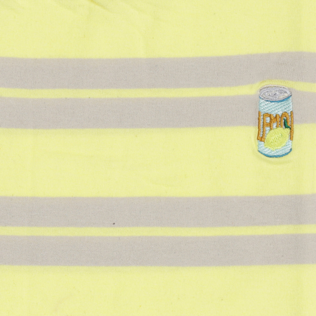 tee s/s double stripe mini patch - limelight