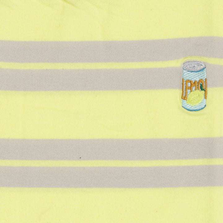 tee s/s double stripe mini patch - limelight