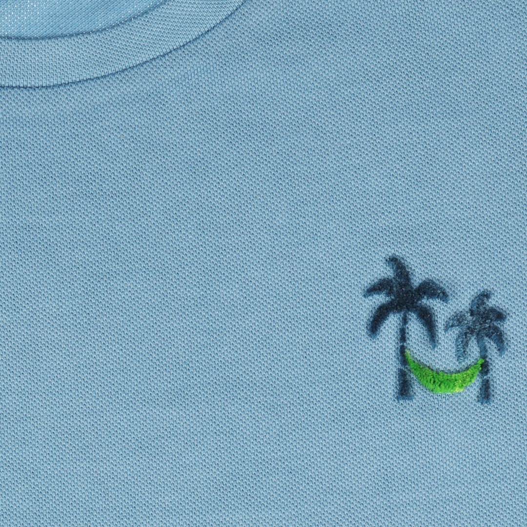 tee s/s tree mini patch - copen blue