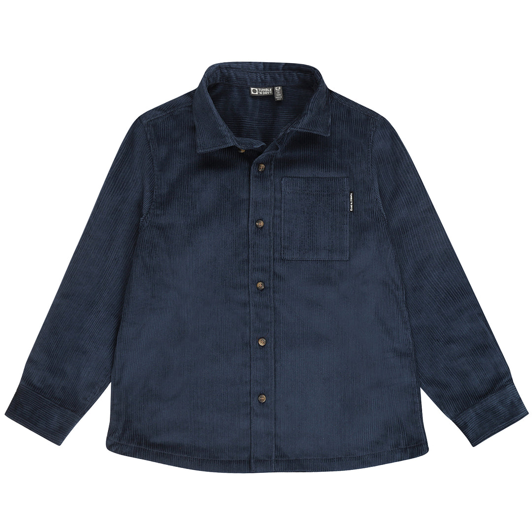 shirt l/s heavy corduroy - blue wing teal