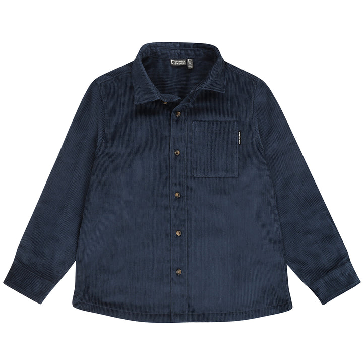 shirt l/s heavy corduroy - blue wing teal