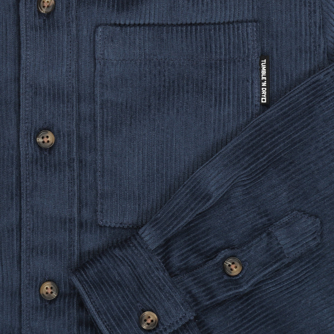 shirt l/s heavy corduroy - blue wing teal