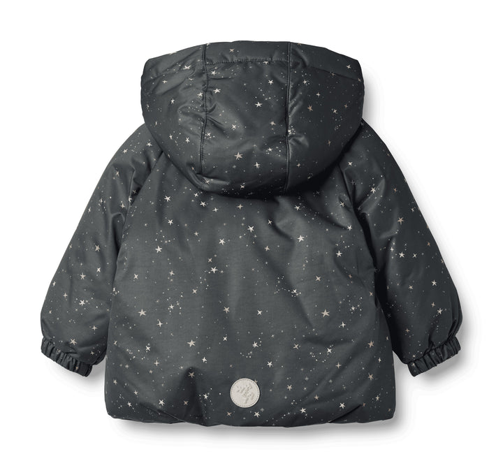 coat sea star puffer double zipper - black sea star